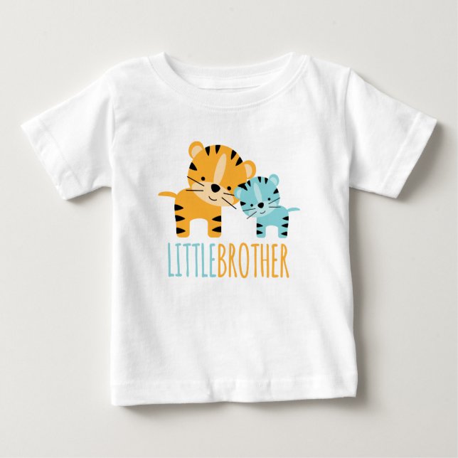 Niedlicher Tiger "Kleiner Bruder" Baby T-shirt (Vorderseite)