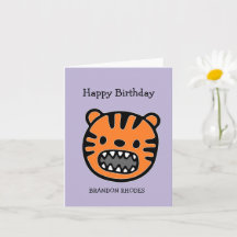 Niedlicher Tiger lila