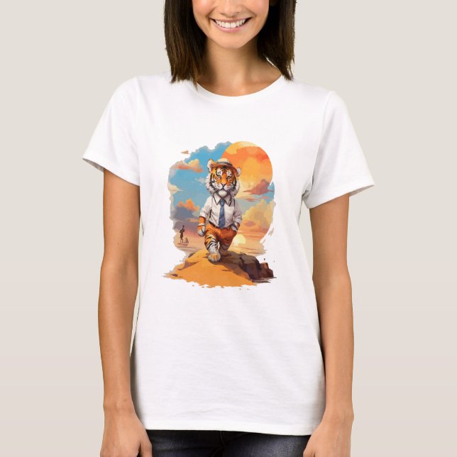 Niedlicher Tiger, lustige Tiere Lover, liebevolles T-Shirt (Vorderseite)