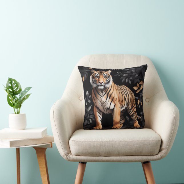 Niedlicher Tiger personalisiert Geschenke mit eige Kissen (Stuhl )