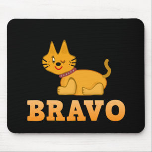 Niedlicher Tigerkatze, tapfer Cartoon Mousepad