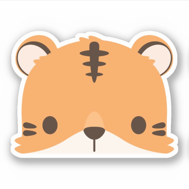 Niedlicher Tigersticker Aufkleber (Vorderseite)