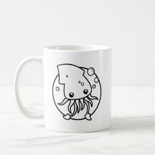 Niedlicher Tintenfisch Kaffee Tasse