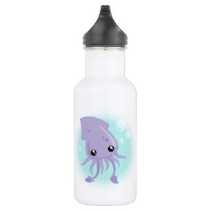 Niedlicher Tintenfisch Wasserflasche