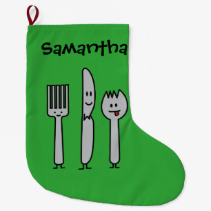 Niedlicher Tischbesteck-Gerät-Gabel-Messer Spork Großer Weihnachtsstrumpf