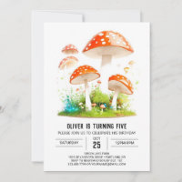 Niedlicher Toadstool-Kindergeburtstag