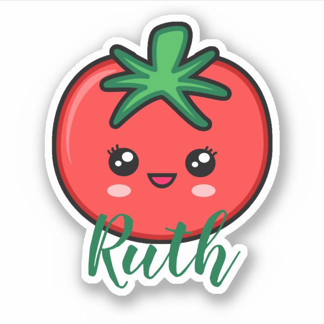 niedlicher Tomatenname Aufkleber (Vorderseite)
