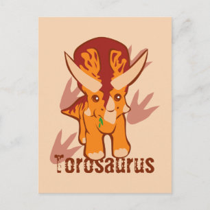 Niedlicher Torosaurus Postkarte