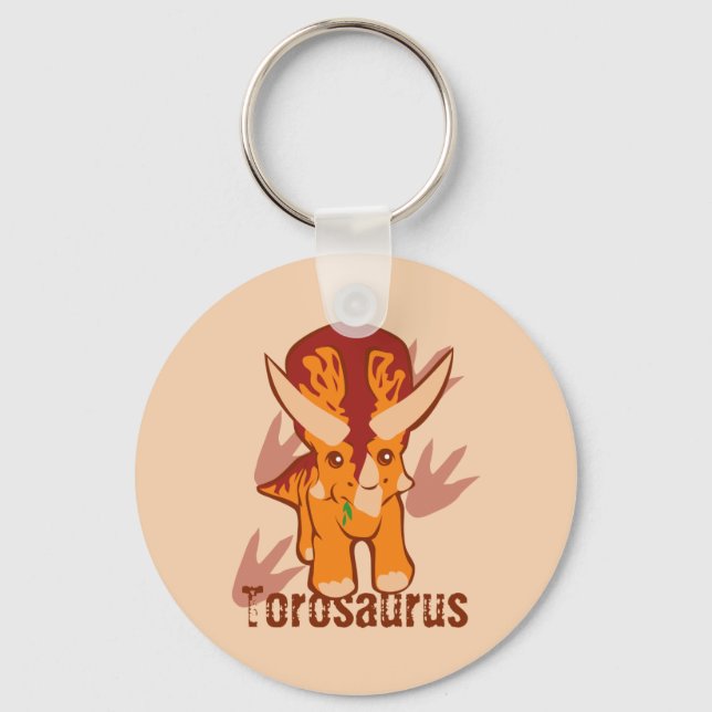Niedlicher Torosaurus Schlüsselanhänger (Vorderseite)