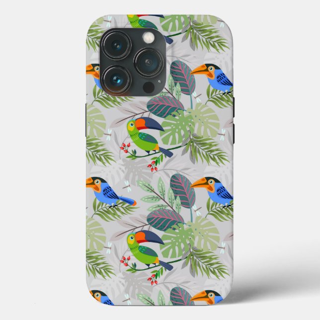 Niedlicher Toucan bird, Everybirdy Pattern, Wasser Case-Mate iPhone Hülle (Rückseite)