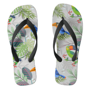 Niedlicher Toucan bird, Everybirdy Pattern, Wasser Flip Flops