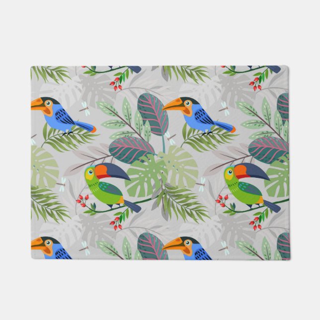 Niedlicher Toucan bird, Everybirdy Pattern, Wasser Fußmatte (Vorderseite)