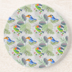Niedlicher Toucan bird, Everybirdy Pattern, Wasser Getränkeuntersetzer