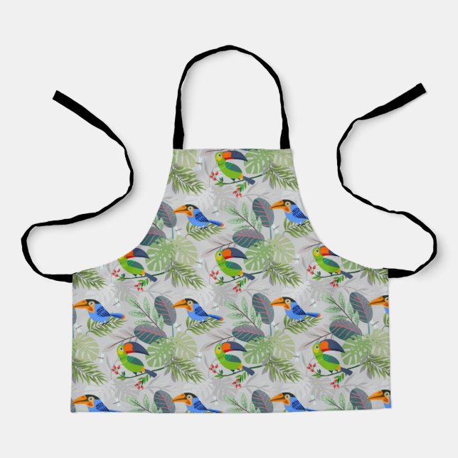 Niedlicher Toucan bird, Everybirdy Pattern, Wasser Schürze (Vorderseite)