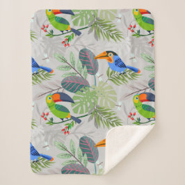 Niedlicher Toucan bird, Everybirdy Pattern, Wasser Sherpadecke