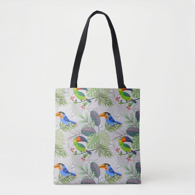 Niedlicher Toucan bird, Everybirdy Pattern, Wasser Tasche (Vorderseite)