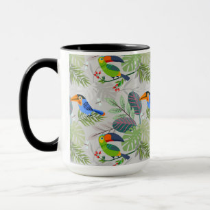 Niedlicher Toucan bird, Everybirdy Pattern, Wasser Tasse