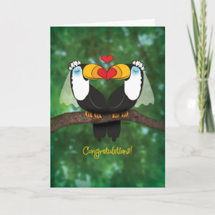 Niedlicher Toucan Lesbian HochzeitsGratulationskar Karte