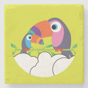 Niedlicher Toukan LIEBE Funny Birds Tasse Serv Steinuntersetzer