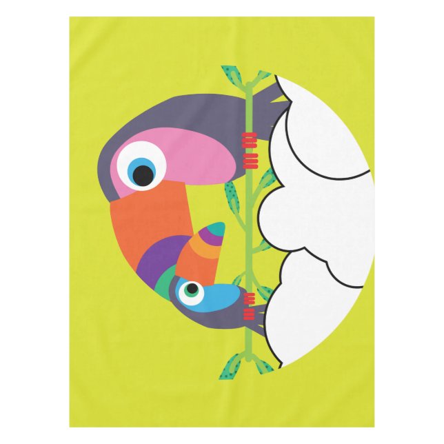 Niedlicher Toukan | LIEBE | Funny Birds Tasse Tischdecke (Vorderseite)