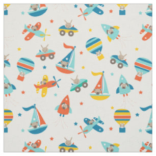 Niedlicher Transport Baby Kinderzimmer Fabric Stoff