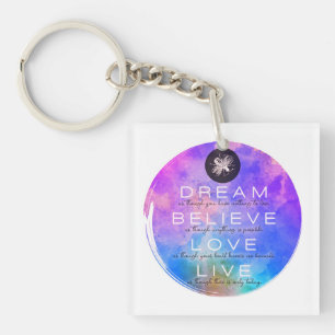 Niedlicher Traum glauben Liebe leben Inspiration Schlüsselanhänger