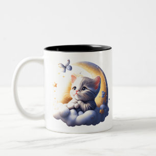 niedlicher Traumkaffee Zweifarbige Tasse