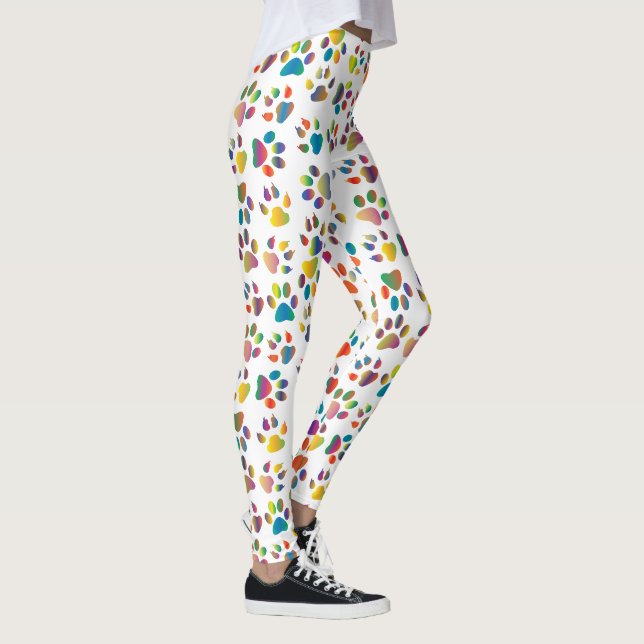 Niedlicher, trendiger Mehrfarben-Hundepapier Leggings (Rechts)