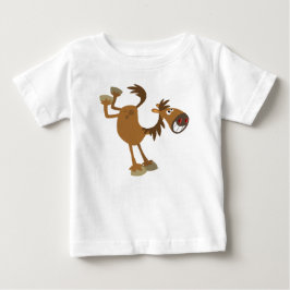 Niedlicher tretender Cartoon-Pferdebaby-T - Shirt