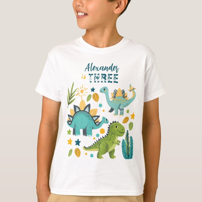 Niedlicher TRex Dinosaur Children T - Shirt (Vorderseite)