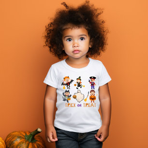 Niedlicher Trick oder Leckerbissen Kleinkind T-shirt