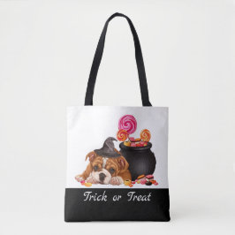 Niedlicher Trick oder Treat Candy Dog Personalisie Tasche