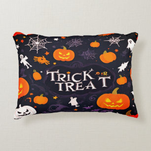 Niedlicher Trick oder Treff Halloween Dekokissen