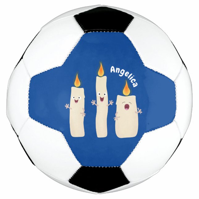 Niedlicher Trio-Cartoon Fußball (Vorderseite)