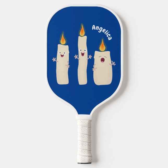 Niedlicher Trio-Cartoon Pickleball Schläger (Vorderseite)
