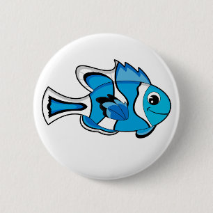 Niedlicher tropischer Fisch-Knopf Button