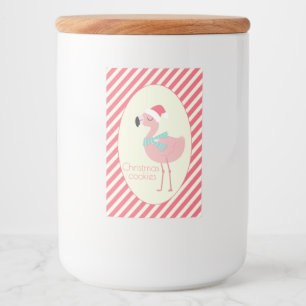 Niedlicher tropischer Sankt-Flamingo - Lebensmitteletikett