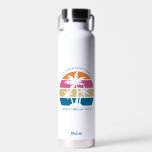 Niedlicher tropischer Sonnenuntergang Palmen Tree  Trinkflasche<br><div class="desc">Diese niedliche Wasserflasche mit tropischen Palmen ist ideal für einen Frühlingsausflug mit Freunden der Uni Studentinnenverbindung oder für einen unterhaltsamen Ausflug mit dem Schiff. Personalisieren Sie ein Set von individuell gestalteten Flaschen als lustige Sake für Ihre Gruppe Ausflüge zum Strand oder einer Wiedersehen.</div>