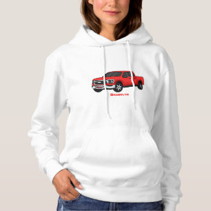 Niedlicher Truck-Cartoon mit rotem Lieferwagen Hoodie
