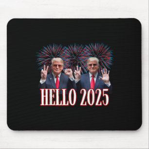 Niedlicher Trump Hallo 2025 Neujahrsfeierlichkeite Mousepad