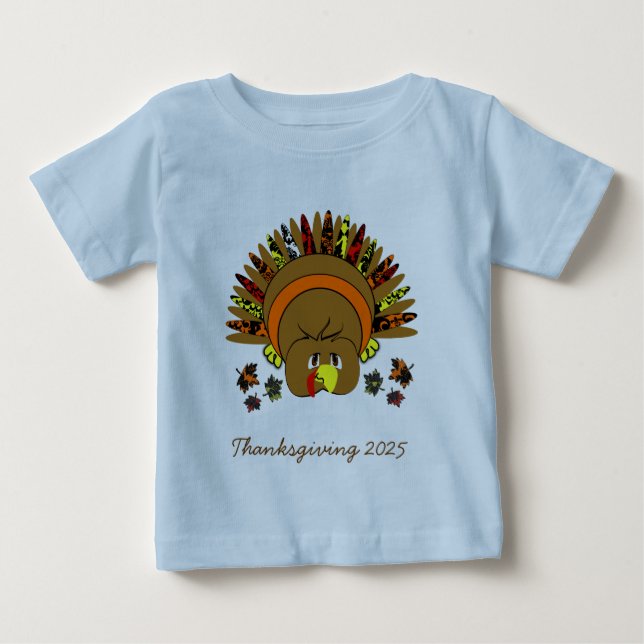 Niedlicher türkischer Erntedank T - Shirt der Frau (Vorderseite)