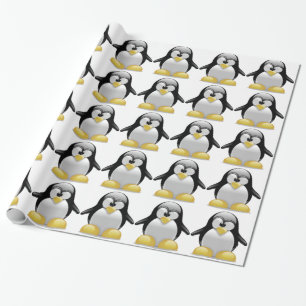 Niedlicher Tuxpenguin-lustige Cartoon-Kunst Geschenkpapier