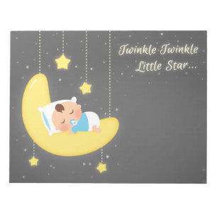 Niedlicher TwinkleTwinkle wenig Stern-Baby-Junge Notizblock