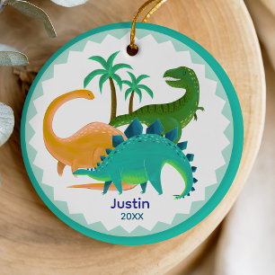 Niedlicher Tyrannosaurus-Dinosaurier-Feiertag Sake Keramik Ornament