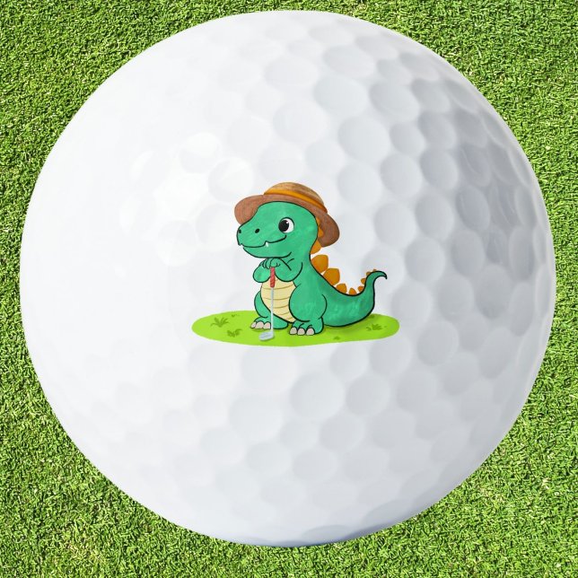 Niedlicher Tyrannosaurus Rex zum Grünen Golf Golfball (Von Creator hochgeladen)