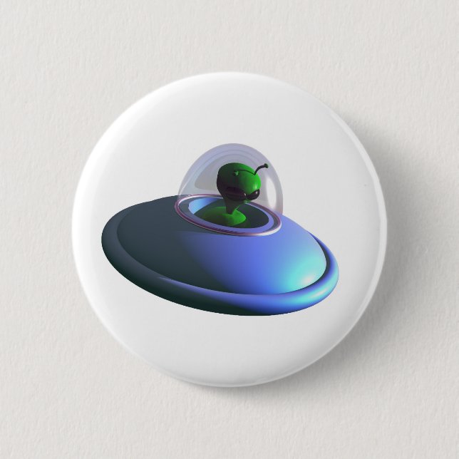 Niedlicher UFO-Button Button (Vorderseite)