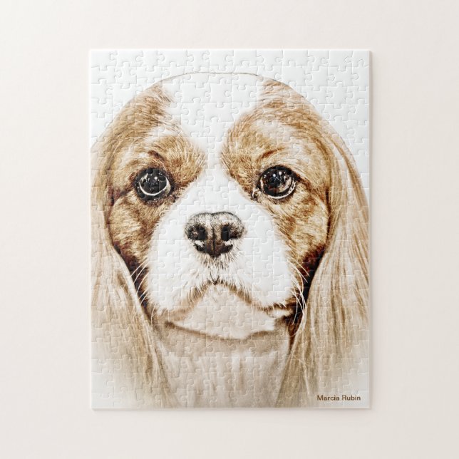 Niedlicher unbekümmerter Königcharles Spaniel (Vertikal)