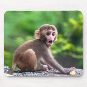 Niedlicher und Adorable-Baby-Affe Mousepad