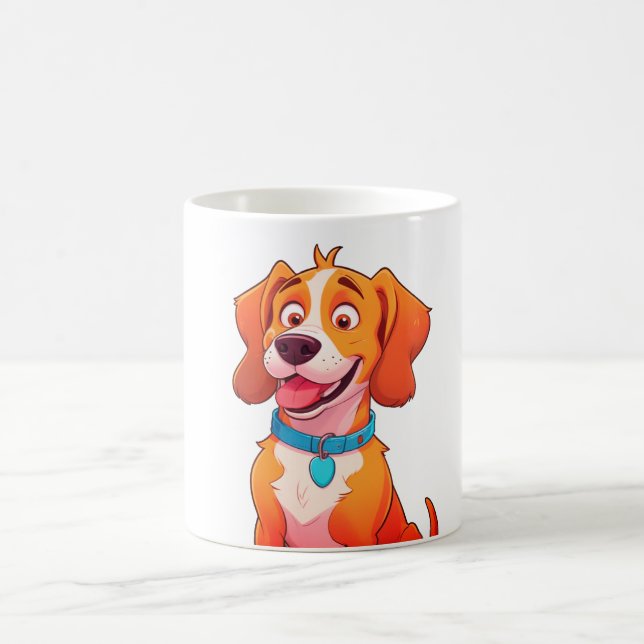 Niedlicher und Alberner Cartoon Pop Art Dog Tasse (Mittel)