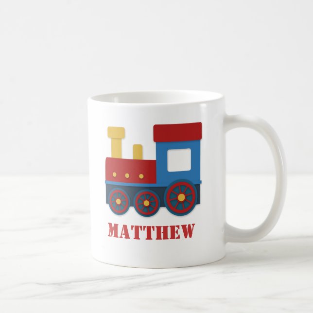 Niedlicher und bunter Zug für Jungen Kaffeetasse (Rechts)